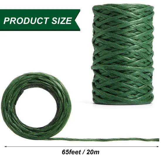 65 Feet Floral Wire Rustic Vine Bind Wire for Craft Wrapping Flower Bouquets(1 Roll,Dark Green) {2}