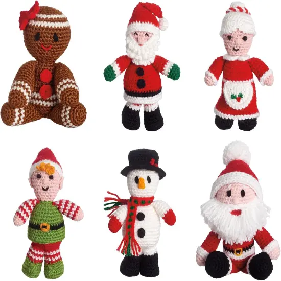 Crochet Friend Kit, Santa Standing, 8", Complete Crochet Kit, Learn to Animal Starter Kit for All Ages, Includes Instructions, DIY Amigurumi Kits {5}