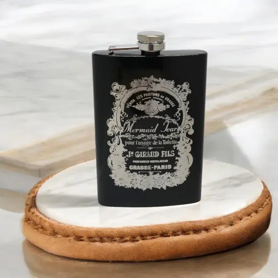 8oz BLACK Mermaid Tears Flask {2}
