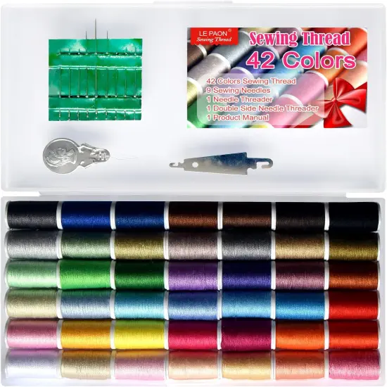 Sewing Thread kit 42 Color Set of Handy Polyester Thread {4}