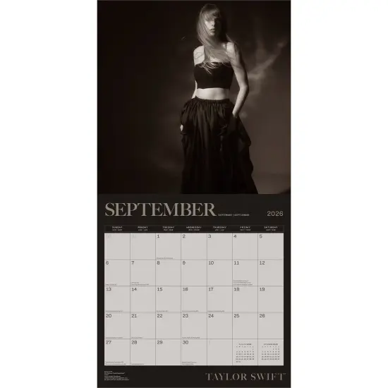 Taylor Swift OFFICIAL | 2026 12x24 Inch (Hanging) 18 Months Monthly Square Wall Calendar | July 2025 - December 2026 | Plastic-Free {4}
