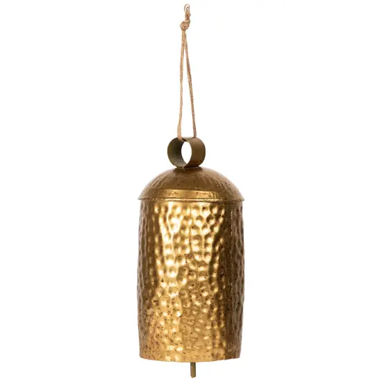 Northlight Hammered Iron Dome Bells Christmas Decorations -Set of 3 Gold {5}