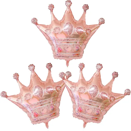30 Inch Crown Balloons Foil Helium for Birthday Anninversary Christmas Party Supplies 3Pcs {1}