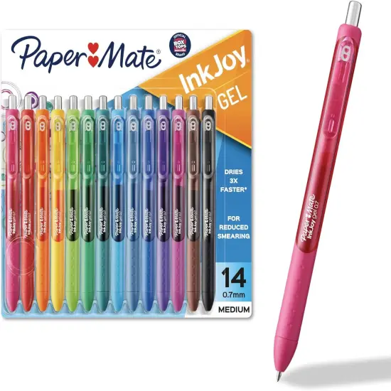 Gel Pens, Medium Point, Assorted Colors, Set of 14 {1}