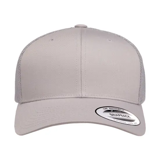YP Classics&reg; Adult Retro Trucker Cap Vintage & Stylish Fit DK HEATHER GRAY {7}