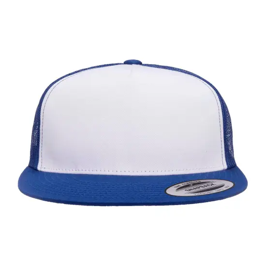 YP Classics® Adult Trucker with White Front Panel Cap NAVY/ WHT/ NAVY {6}