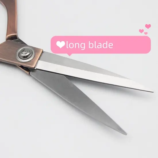 10.5'' Copper Fabric Scissors Stainless Steel sharp Tailor Scissors clothing scissors Professional Heavy Duty Dressmaking Shears Sewing Tailor {3}