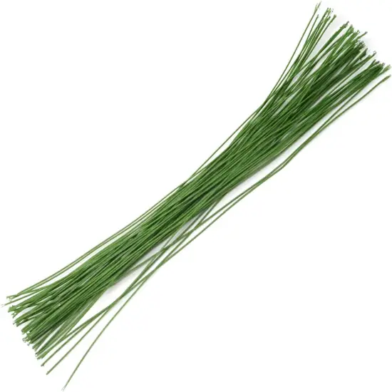 50PCS 16 Gauge 14.2inch Floral Stem Dark Green Paper Wrapped Wire (16 Gauge) {5}