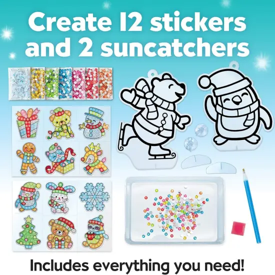 Big Gem Diamond Painting Kit: Holiday Stickers and Suncatchers - Diamond Painting Kits and Christmas Gifts, Christmas Crafts for Girls and Boys, Kids Gifts for Ages 6-8+ {2}
