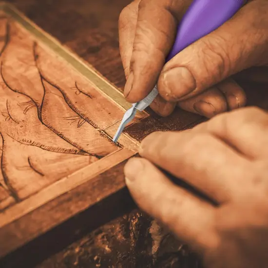 12 Pack Craft Linoleum Cutter Kit Carving Tools Assortment Linocut Tools Block Cutters for Block Printing, Assorted Colors {4}