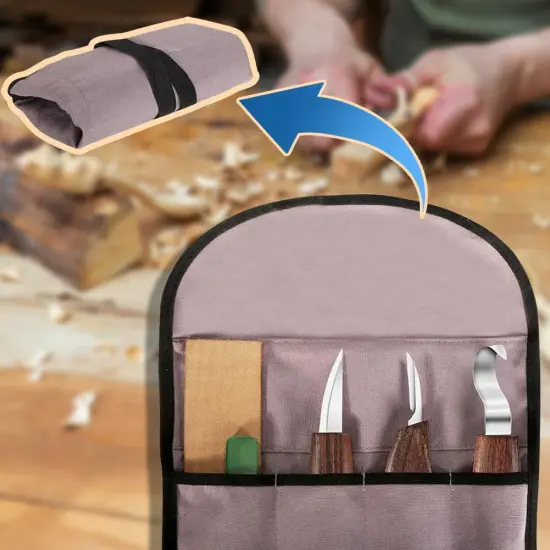 Wood Carving Kit with Basswood Carving Blocks, Wood Carving Tools Includes 3 Wood Carving Knives, 3 Detail Wood Carving Knife and 8 Wood Blocks, Whittling kit for Adult and Kids Beginners {5}