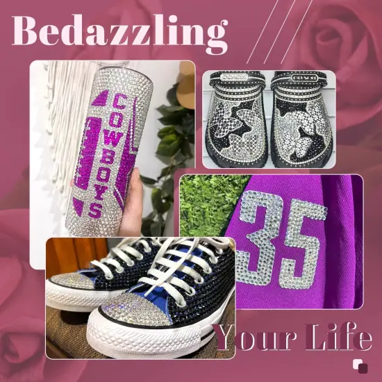 8000PCS 3mm Resin Rhinestones Bulk for Crafting (Clear), Flatback Bedazzling Crystals for Crafts DIY Nail Decoration, Gems Charms for Tumbler Shoes Clothing Fabric with Pickup Pen and Tweezers {3}