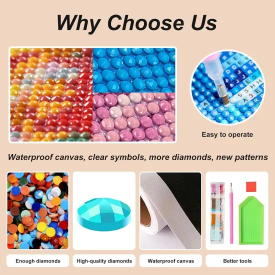 10 Pack 5D Diamond Art Kits for Beginners {4}