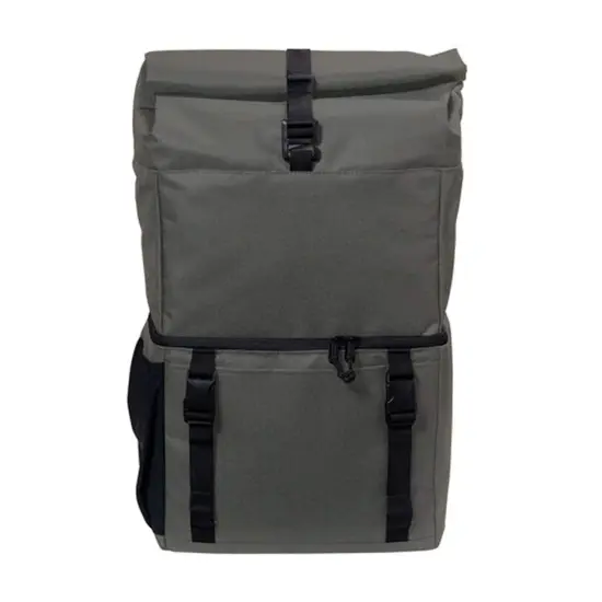 Port Authority&reg; 18 Can Backpack Cooler Dark Charcoal/ Black {1}