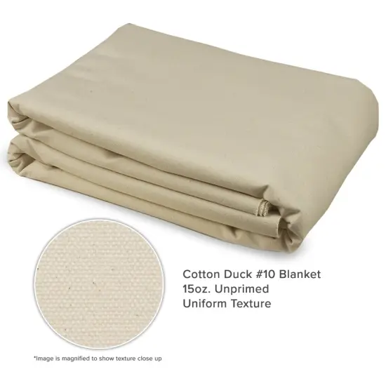Creative Mark Unprimed Cotton Duck Deluxe Canvas Roll - 15 ounce #15Double Filled Roll - 72" x 30 Yards - Very Uniform Canvas Texture - Bulk Un-stretched Duck Canvas Fabric for Artists {7}