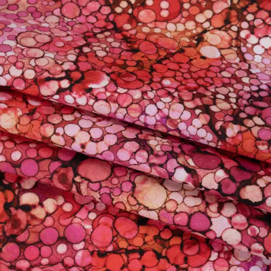 1 Yard Coral Reef Bubbles Quilting Cotton Fabric Bliss Collection Red Fuchsia Coral 43 inch Width {4}