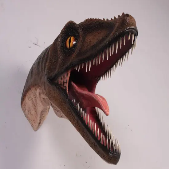 Velociraptor Dinosaur Head Life Size Statue {5}