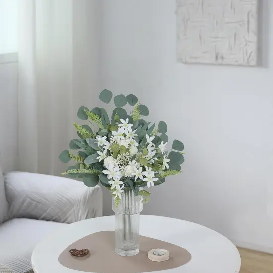 Artificial Greenery Stems Box Set(Pack of 65pcs) with 8 Kinds of Faux Plants and Fake Flowers {4}