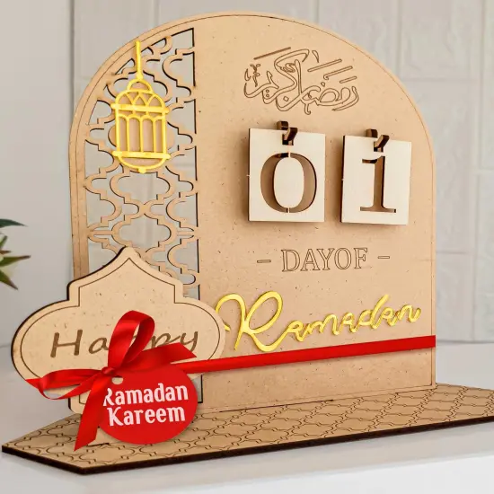 OLEEK Ramadan countdown calendar - Ramadan decorations for home 2025 - Ramadan calendar for kids - Ramadan gifts for kids - Ramadan table decor - Ramadan advent calendar - زينة رمضان كريم ديكور {1}