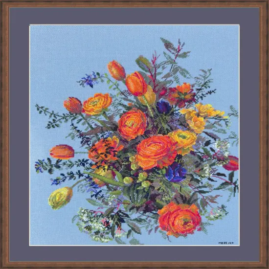 Sunlit Petals K-270 Counted Cross-Stitch Kit {1}