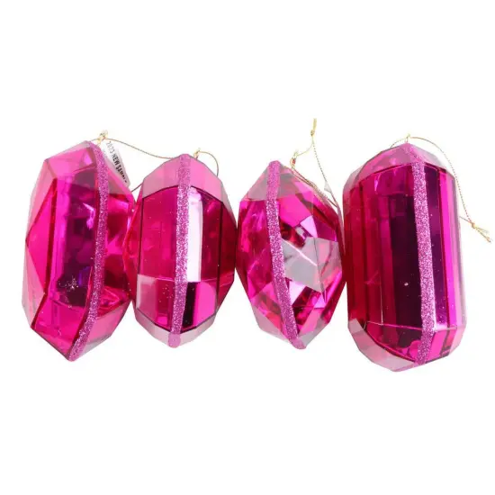 4-5" Acrylic Jewel Assortment Ornament: Pink (Set 4) {2}