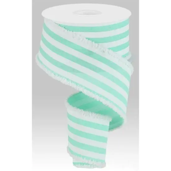 2.5" Vertical Stripe Drift Ribbon: Mint Green (10 Yards) {2}