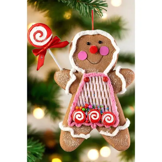 13" Pink Gingerbread Ornament {4}