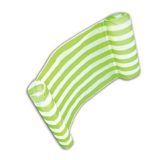 Swim Central Inflatable Green and White Striped Water Hammock Pool Lounger, 51.75-Inch {3}