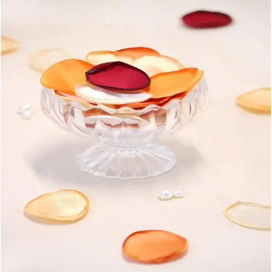 300pcs Orange Rose Petals, Artificial Flower Petals Fall Wedding Decor Flower Girl Petals Terracotta Flower Petals for Wedding {3}