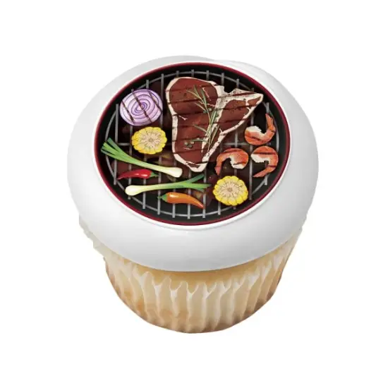 Grill Top with Food PhotoCake® Edible Cake Topper Icing Image, {4}