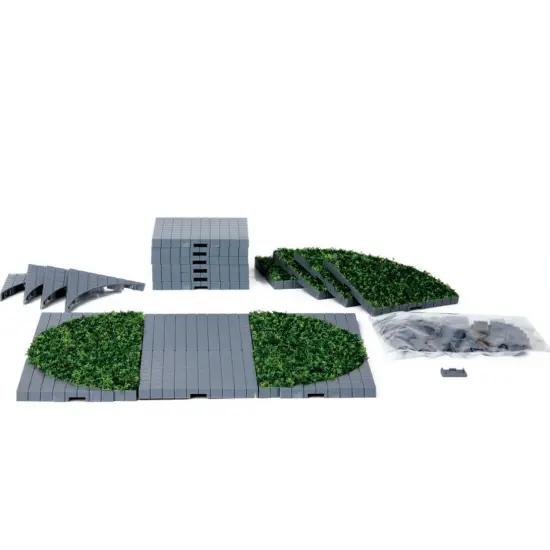 Plaza System (Grey, Round Grass) - 24 pcs - Lemax {1}