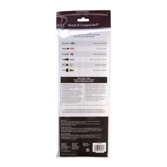 RSET-9318 | 12pc Bone Taklon Long Handle Variety Brush Set {6}