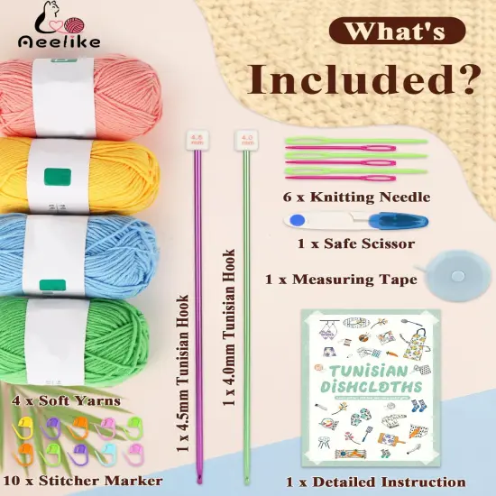 Dishcloth Crochet Kit - Colorful {3}