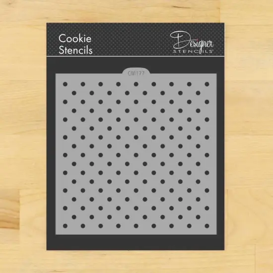Mini Polka Dot Cookie & Craft Stencil | CM177 by Designer Stencils | Cookie Stencils for Royal Icing, Airbrush, Dusting Powder | {1}