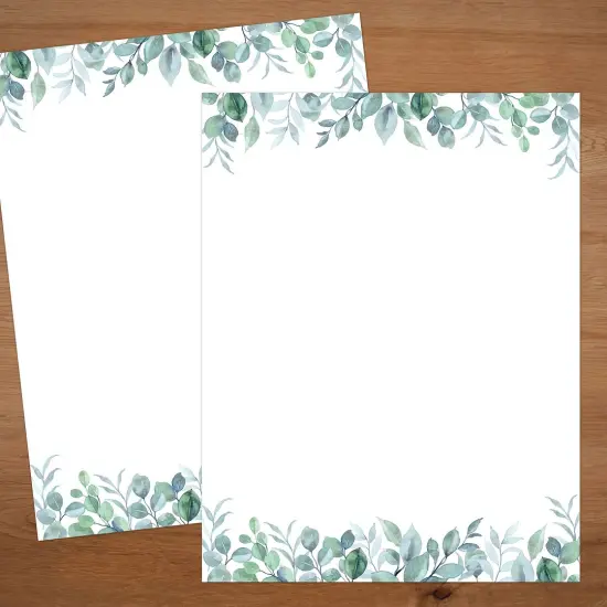 Great Papers! Elegant Eucalyptus Letterhead, for Invitations, Announcements and Personal Messages, Printer Friendly 8.5&rdquo;x11&rdquo;, 50 Pack {3}
