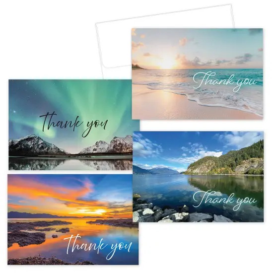 Great Papers! Scenic Waterscape Collection Thank You Note Cards, 5 each of 4 Designs, 4.875" x 3.375", 20 count {2}