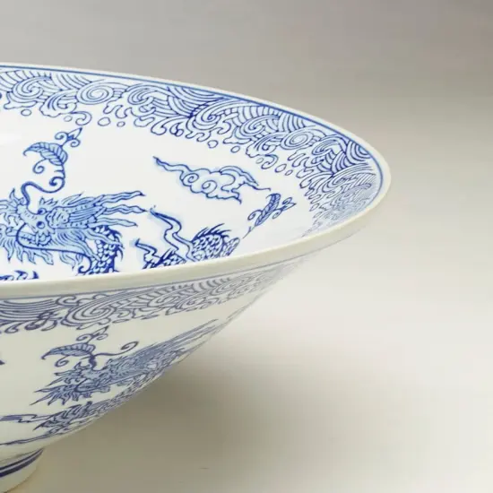 AA Importing 59818 16 Inch Blue & White Bowl {4}