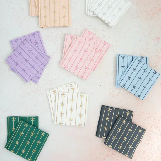 MIDNIGHT BLUE SIGNATURE BOW SMALL NAPKINS {4}