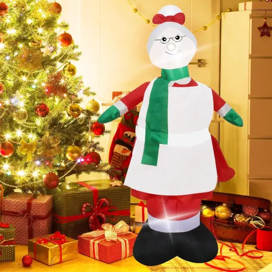 4 Feet Inflatable Christmas Granny Decoration with LED Lights Adorable Holiday Blow up Granny Ideal for Indoor Outdoor Use Perfect Christmas Decor for Lawn Garden Entryway Holiday Parties {4}