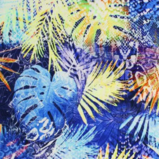 Digital Cat Palms Printed Spandex {2}