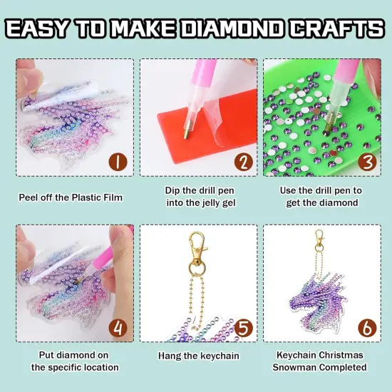 Dragon Diamond Art Keychains {2}