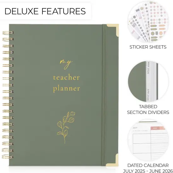 Aesthetic Teacher Planner For The 2025-2026 - Sage Green {5}