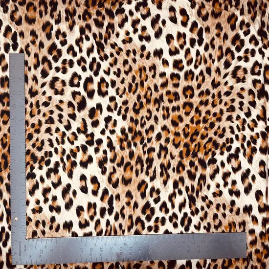 1 Yard Animal Print DTY Brushed Knit Fabric 58"-60" Inch Wide, Soft Stretch for Stylish Wearables {1}