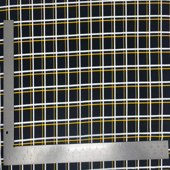 1 Yard Liverpool Knit Floral Print Fabric, Stretch Crepe Texture for Elegant Apparel & Crafts 58"-60" Width Black/Yellow {1}