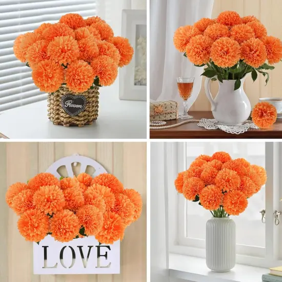 12 Pcs Artificial Chrysanthemums Flowers Ball {5}