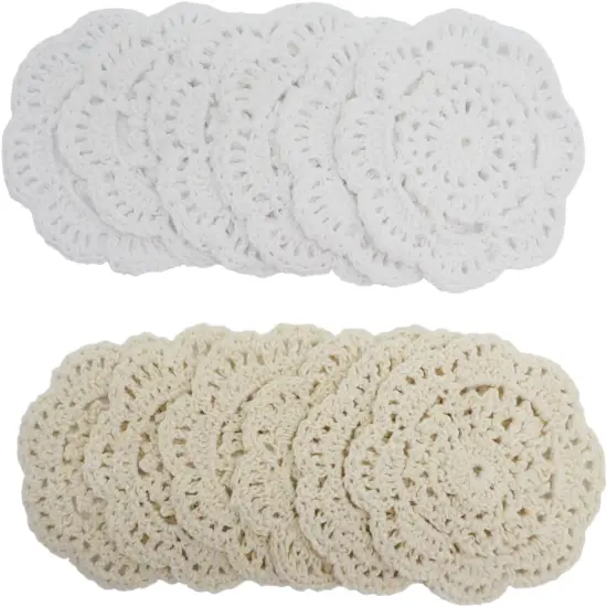 Doilies Cloth Lace Crochet Doilies Place Mats Round Handmade Cotton Placemats {1}