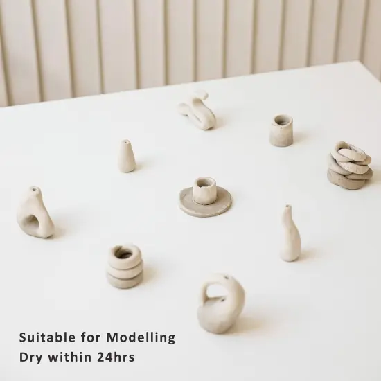 Stone Air Dry Modeling Clay, for Sculpting, Wheel Throwing, Hand Building, All-Purpose Modeling Clay 10lbs for Sculpting (White) {4}