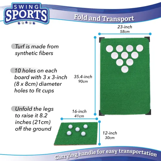 Swing Sports Golf Pong Game - Indoor or Outdoor Portable Golf Pong Chipping Game {2}