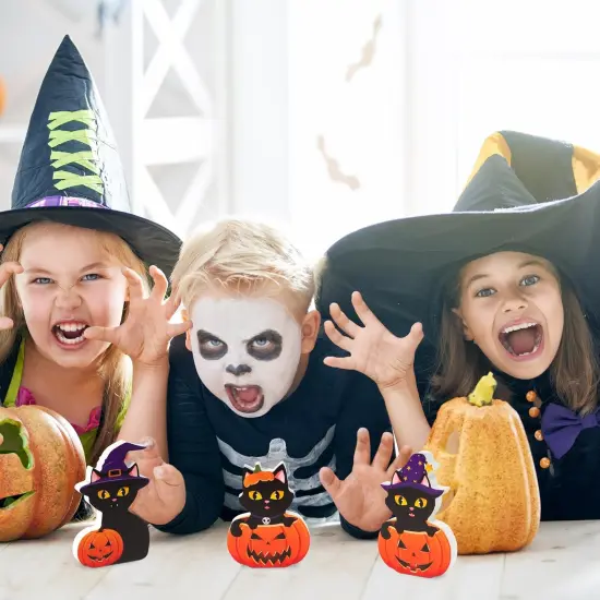 3Pcs Halloween Wooden Centerpieces {4}