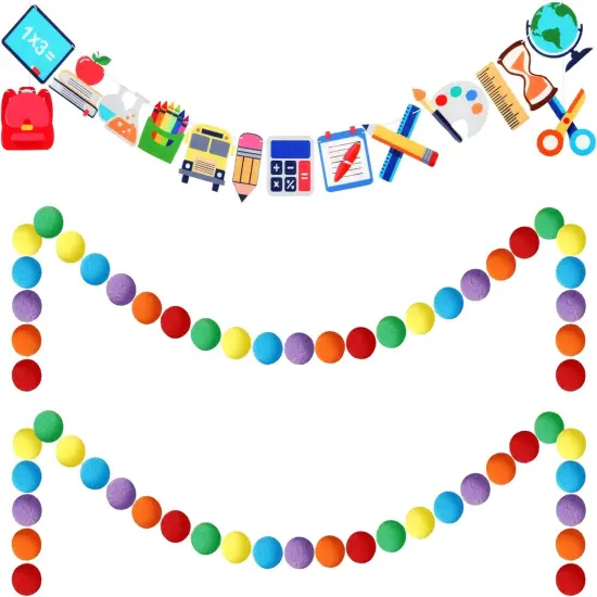 3 Pcs Colorful Felt Garland {5}